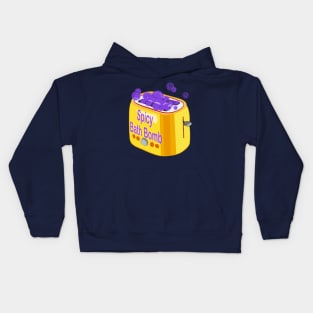 Retro inscription "Spicy bath bomb" Kids Hoodie